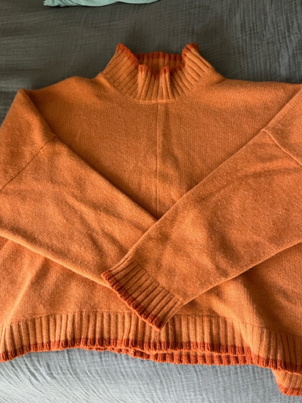 Eskandar Orange Turtleneck Sweater